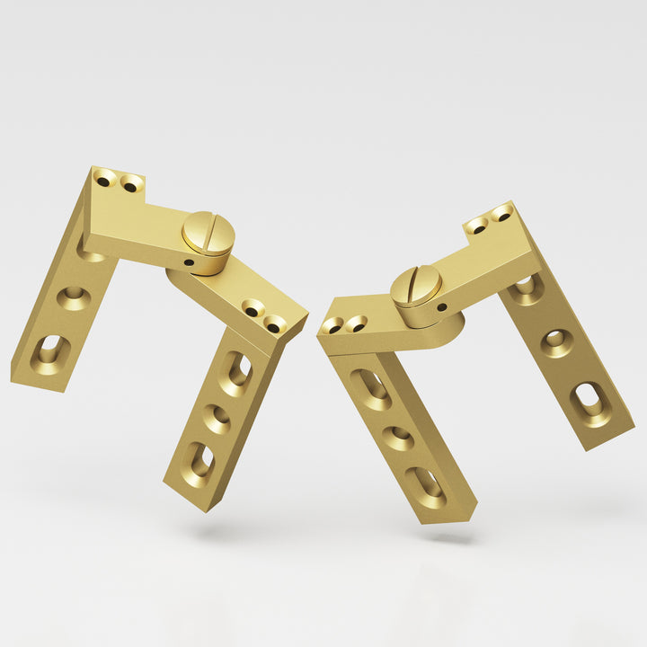 Colonial Bronze 9RH Right-handed Intermediate pivot Hinge in Matte Satin Brass
