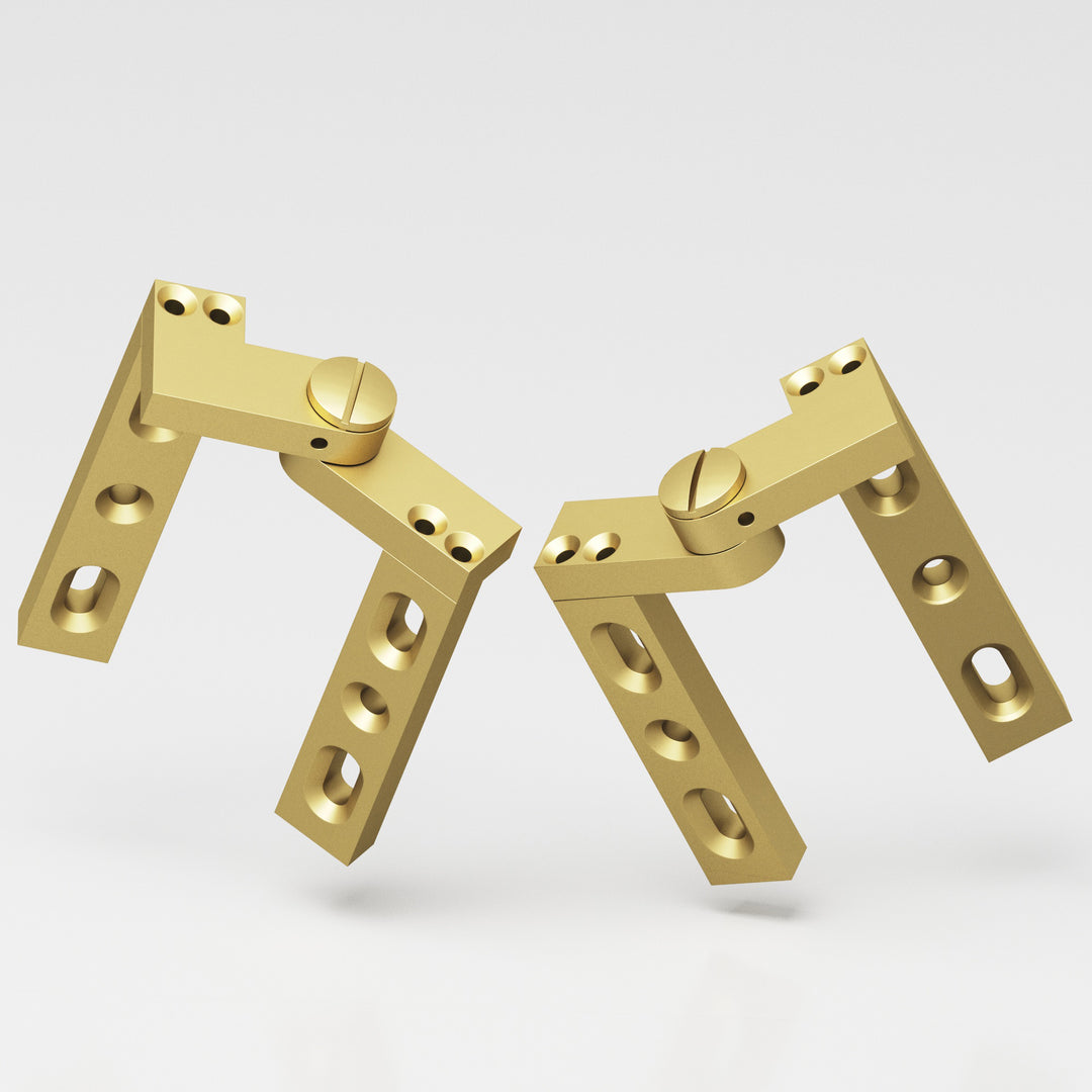 Colonial Bronze 9LH Left-handed Intermediate pivot Hinge in Matte Satin Brass