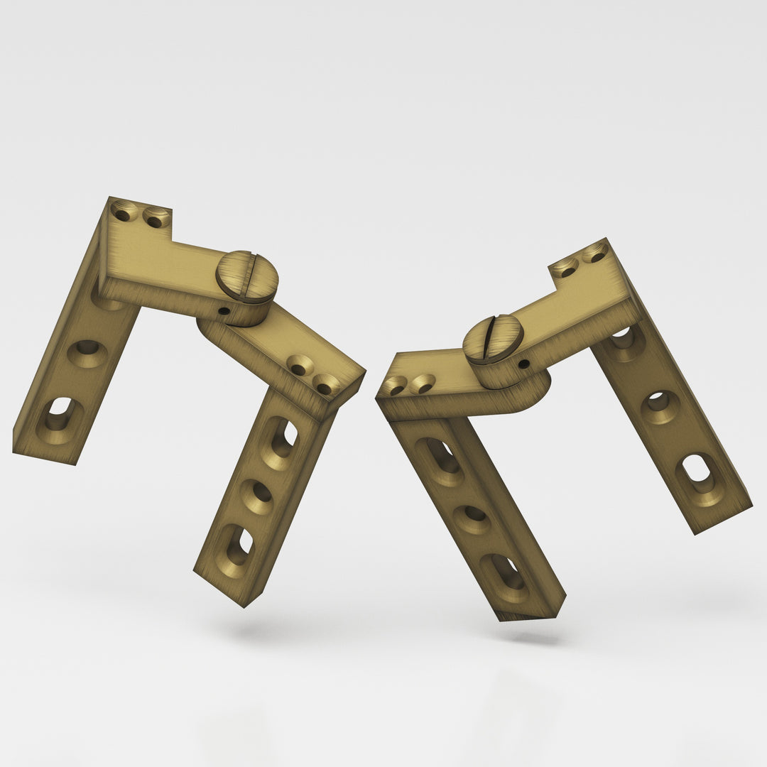Colonial Bronze 9LH Left-handed Intermediate pivot Hinge in Matte Antique Satin Brass