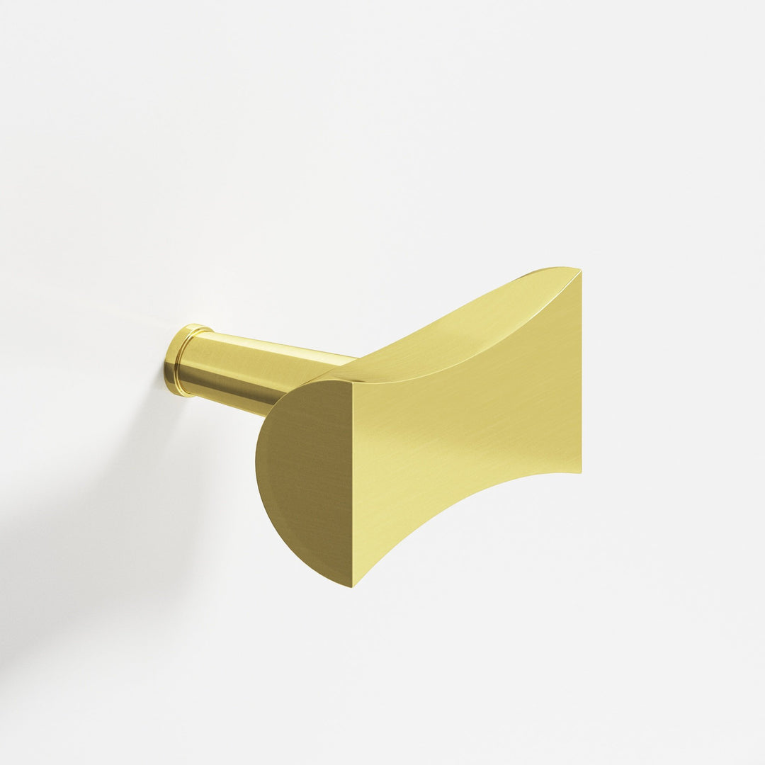 Colonial Bronze 1139 Bowtie T Cabinet Knob with rounded back and tapered post in Unlacquered Polished Brass
