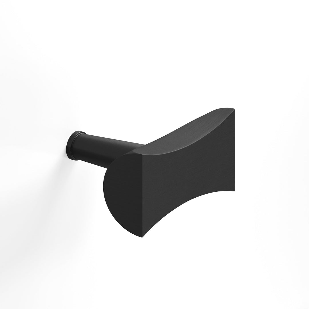 Colonial Bronze 1139 Bowtie T Cabinet Knob with rounded back and tapered post in Matte Satin Black