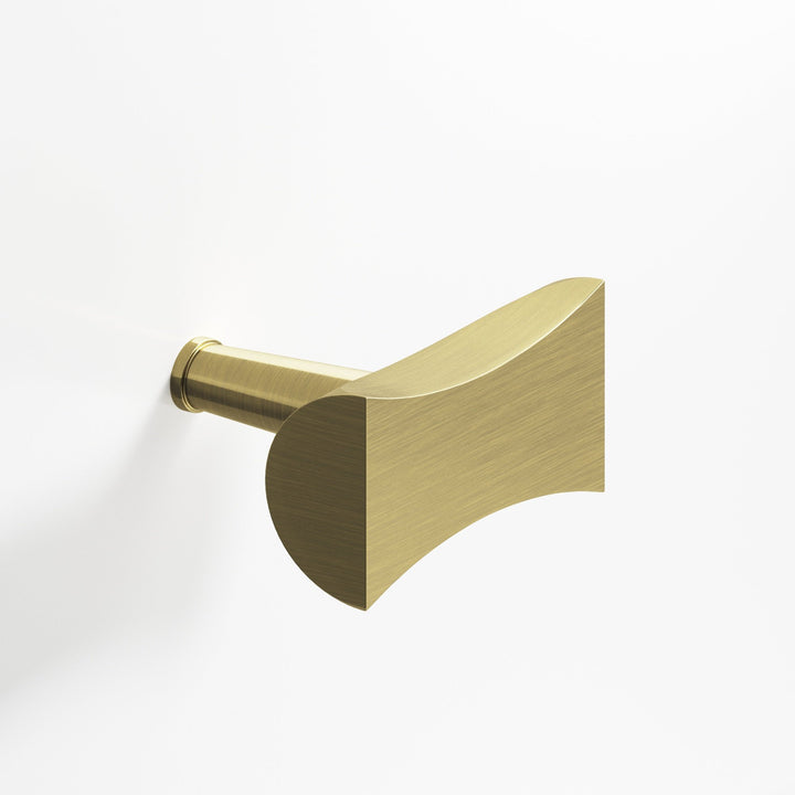 Colonial Bronze 1139 Bowtie T Cabinet Knob with rounded back and tapered post in Antique Brass