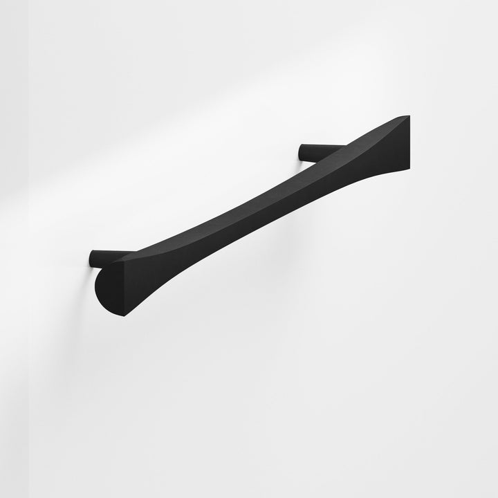 Colonial Bronze 1140 Bowtie Cabinet Pull with rounded back and tapered posts in Matte Satin Black