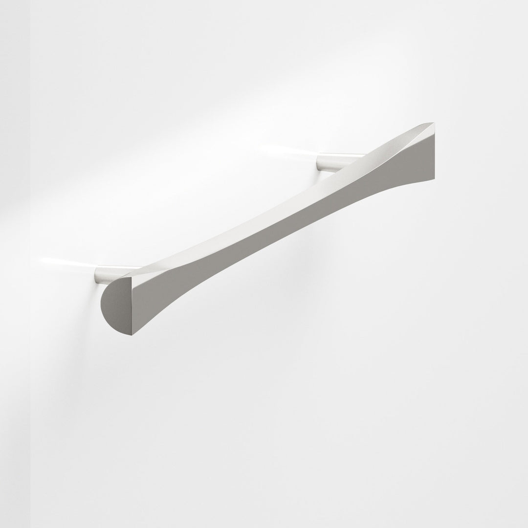 Colonial Bronze 1141 Bowtie Cabinet Pull with rounded back and tapered posts in Polished Nickel