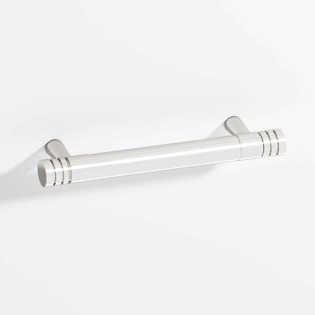 Colonial Bronze 1417 Round grooved Appliance Pull with tapered posts in Polished Nickel
