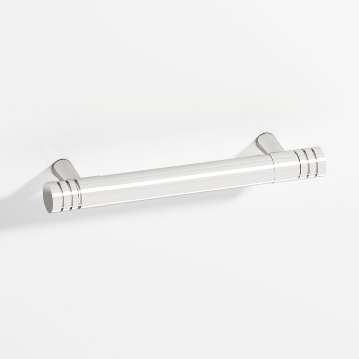 Colonial Bronze 1417 Round grooved Appliance Pull with tapered posts in Polished Nickel