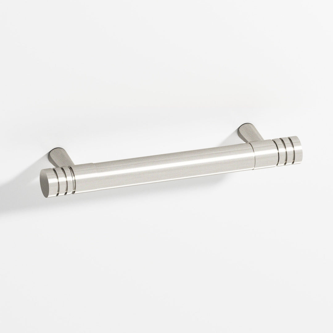 Colonial Bronze 1417 Round grooved Appliance Pull with tapered posts in Satin Nickel