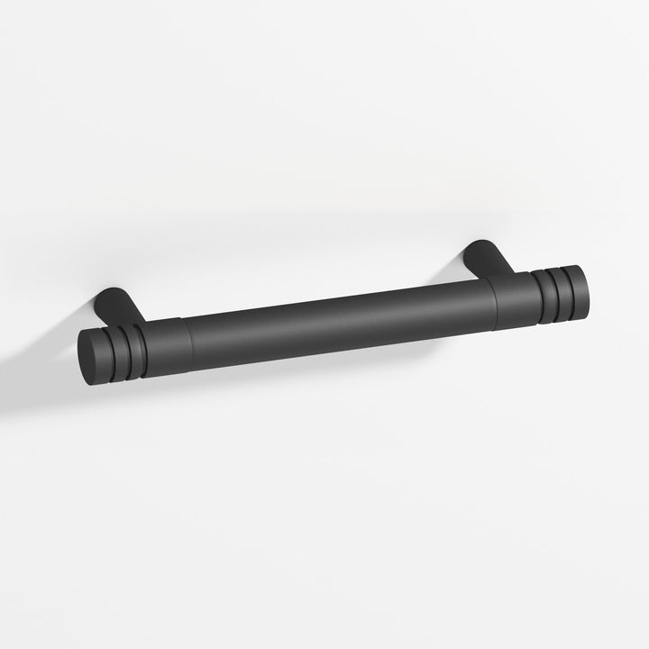 Colonial Bronze 1417 Round grooved Appliance Pull with tapered posts in Matte Graphite