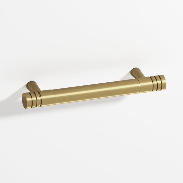 Colonial Bronze 1417 Round grooved Appliance Pull with tapered posts in Antique Brass
