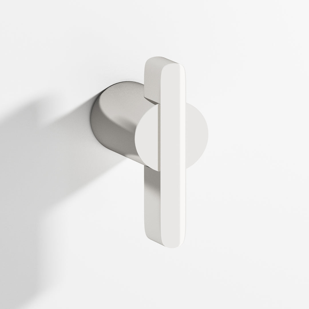 Colonial Bronze 1331BB Round offset and striped T Back-to-Back Shower Door Knob Kit in Polished Nickel