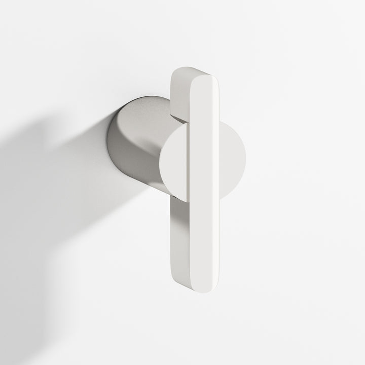 Colonial Bronze 1331BB Round offset and striped T Back-to-Back Shower Door Knob Kit in Polished Nickel