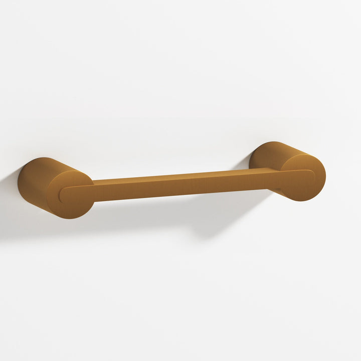 Colonial Bronze 1332 Rectangular Cabinet Pull fully encapsulated by round posts in Matte Light Statuary Bronze
