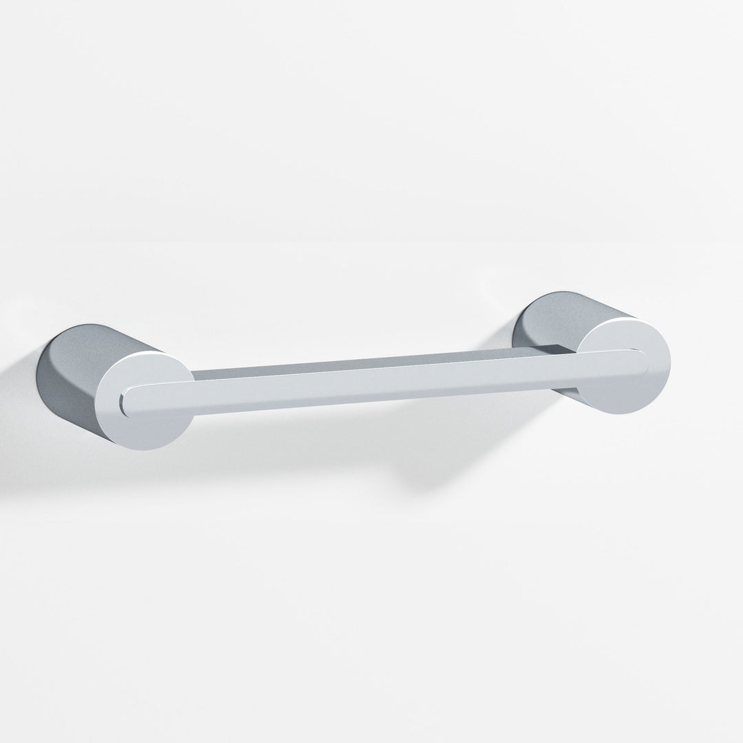 Colonial Bronze 1332 Rectangular Cabinet Pull fully encapsulated by round posts in Polished Chrome