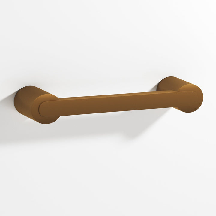 Colonial Bronze 1333 Rectangular Cabinet Pull fully encapsulated by round posts in Matte Light Statuary Bronze