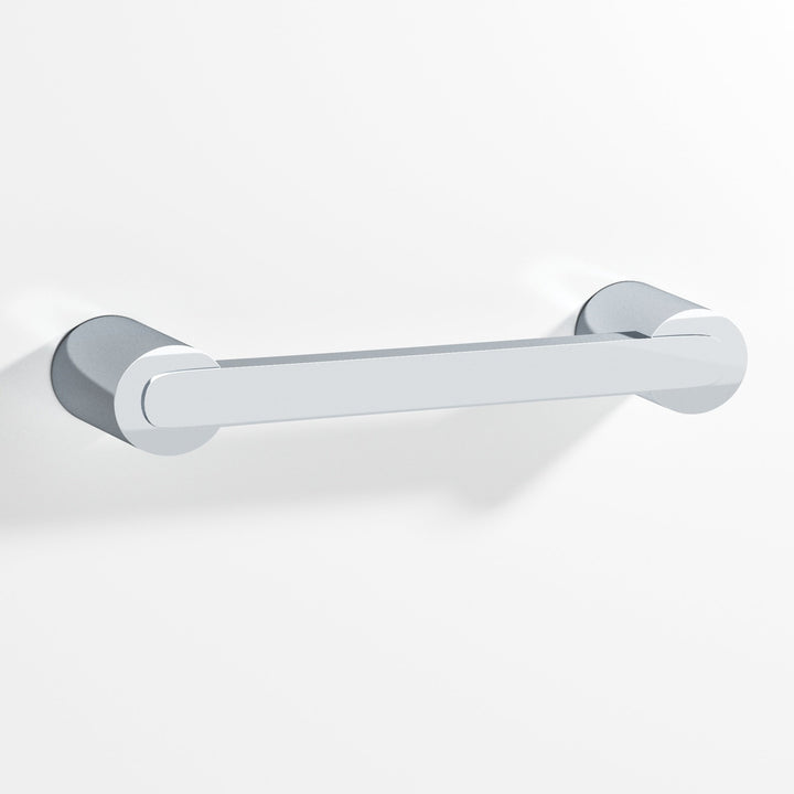 Colonial Bronze 1333 Rectangular Cabinet Pull fully encapsulated by round posts in Polished Chrome