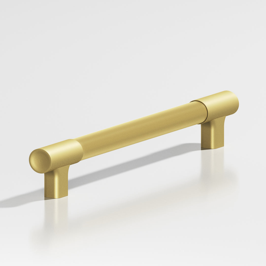 Colonial Bronze 740 Square T Cabinet Knob in Matte Satin Brass