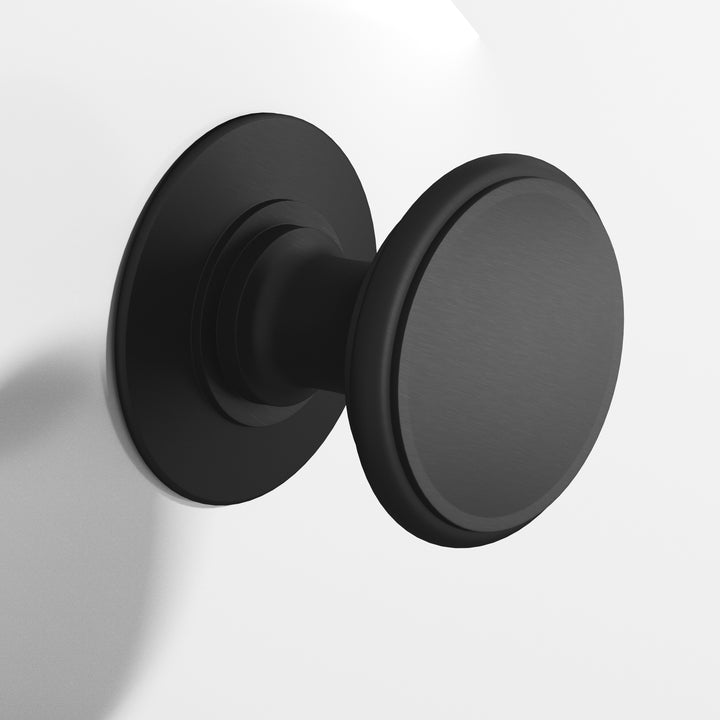 Colonial Bronze 1384 Round Cabinet Knob in Matte Satin Black