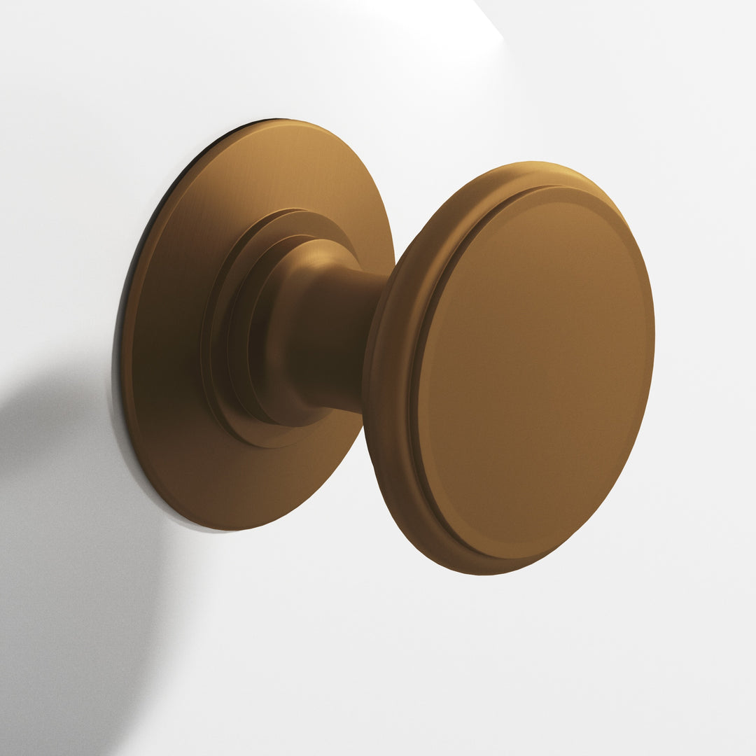 Colonial Bronze 1384 Round Cabinet Knob in Matte Light Statuary Bronze
