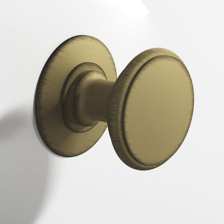 Colonial Bronze 1384 Round Cabinet Knob in Matte Antique Satin Brass