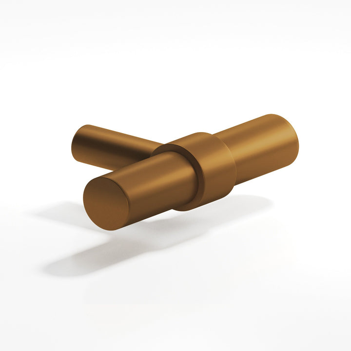 Colonial Bronze 1501 Round collared T Cabinet Knob with straight post in Matte Light Statuary Bronze