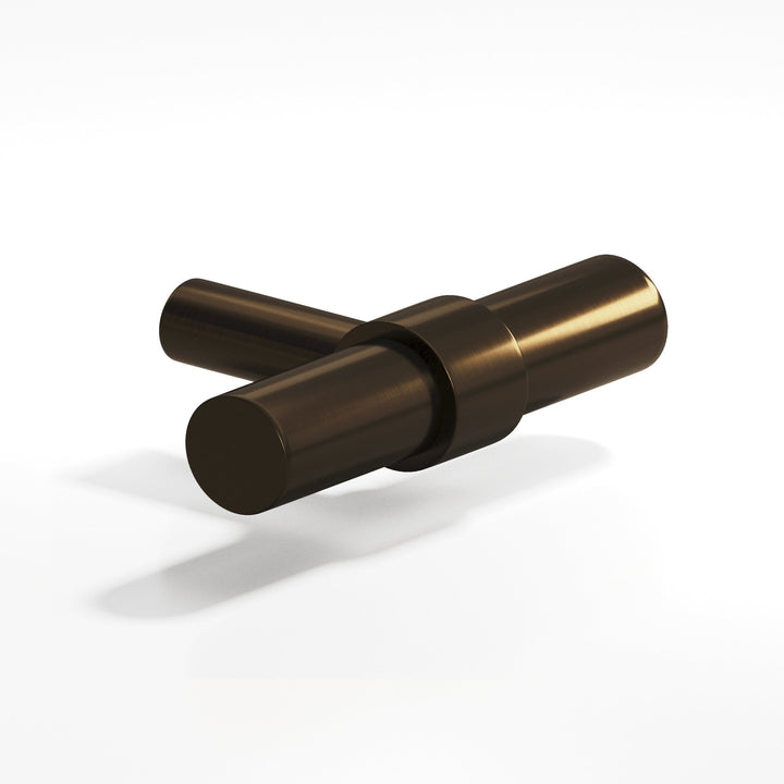 Colonial Bronze 1501 Round collared T Cabinet Knob with straight post in Oil Rubbed Bronze