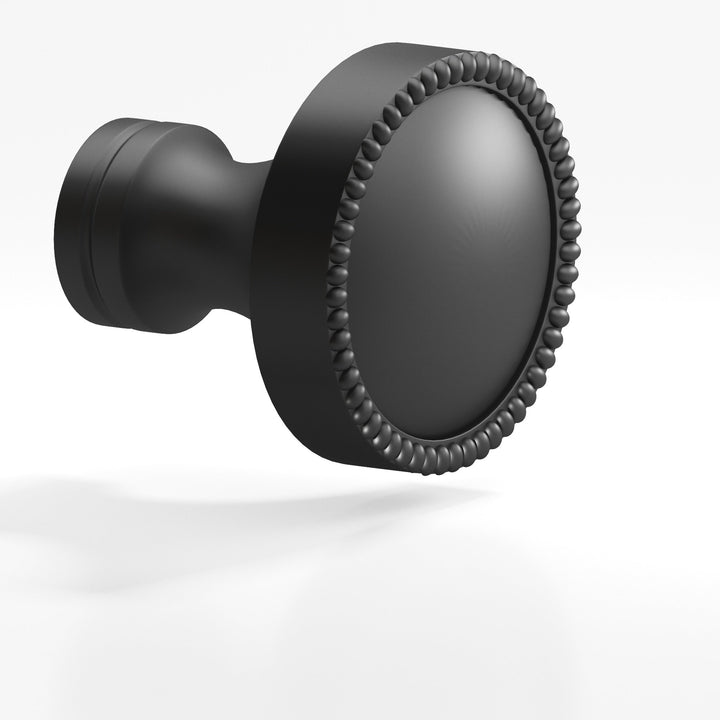 Colonial Bronze 175 Round beaded Cabinet Knob in Matte Graphite