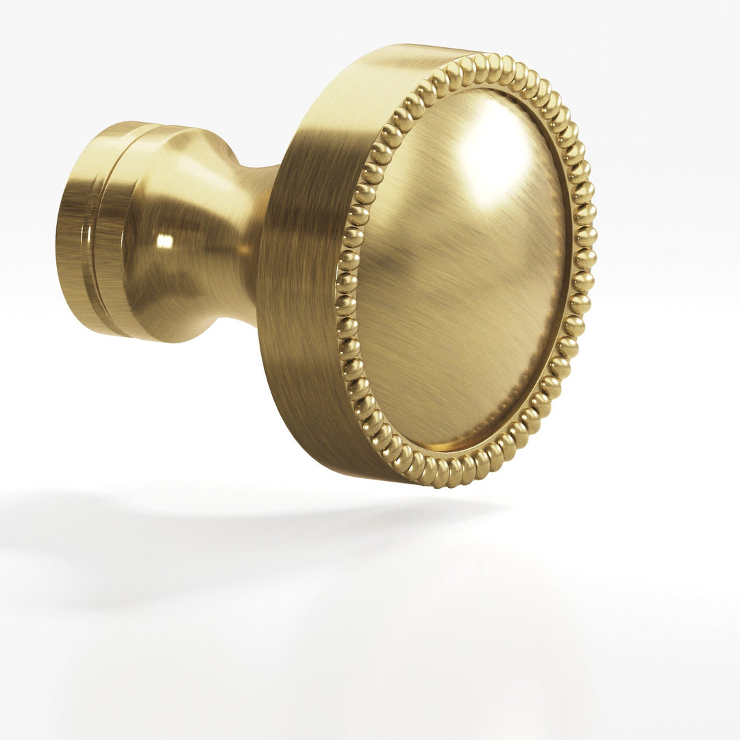 Colonial Bronze 175 Round beaded Cabinet Knob in Antique Brass