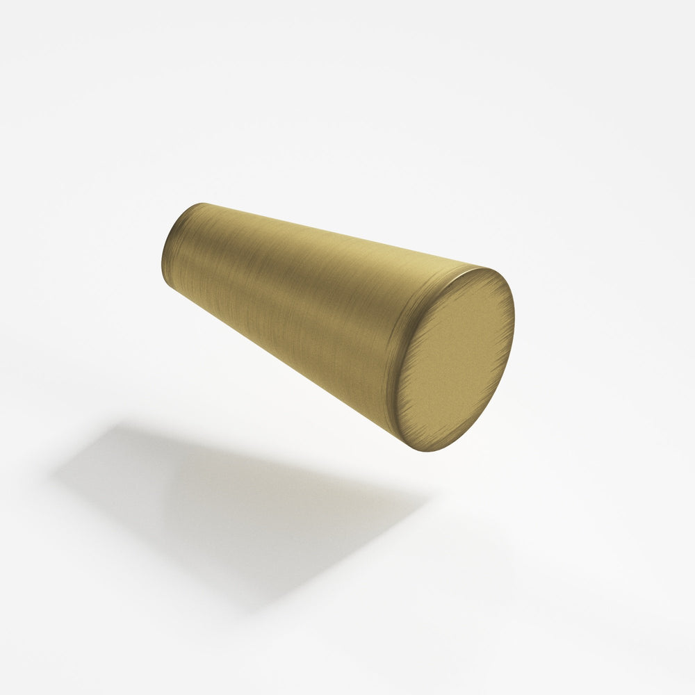 Colonial Bronze 194 Round tapered T Cabinet Knob in Matte Antique Satin Brass