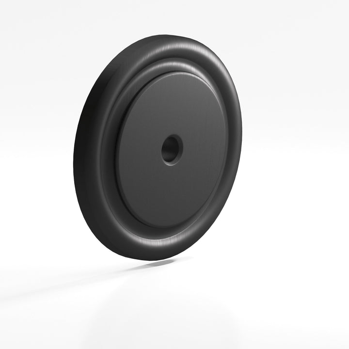 Colonial Bronze 9202 Round grooved Backplate for use with 1/4-20 screw in Matte Satin Black