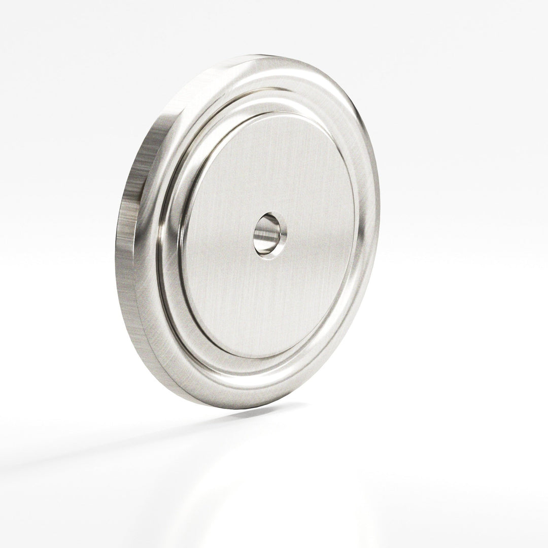 Colonial Bronze 203 Round grooved Backplate for use with 8-32 screw in Satin Nickel