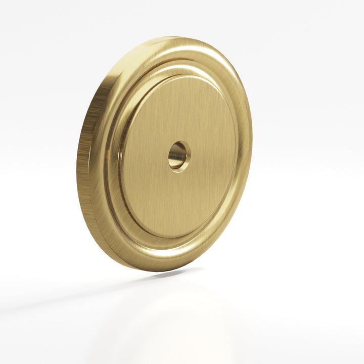 Colonial Bronze 9203 Round grooved Backplate for use with 1/4-20 screw in Antique Brass