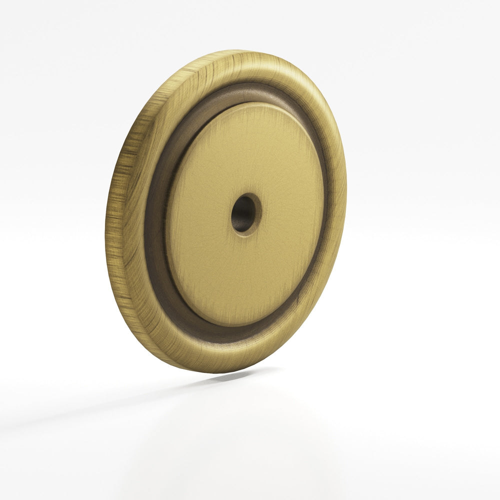 Colonial Bronze 9202 Round grooved Backplate for use with 1/4-20 screw in Matte Antique Satin Brass