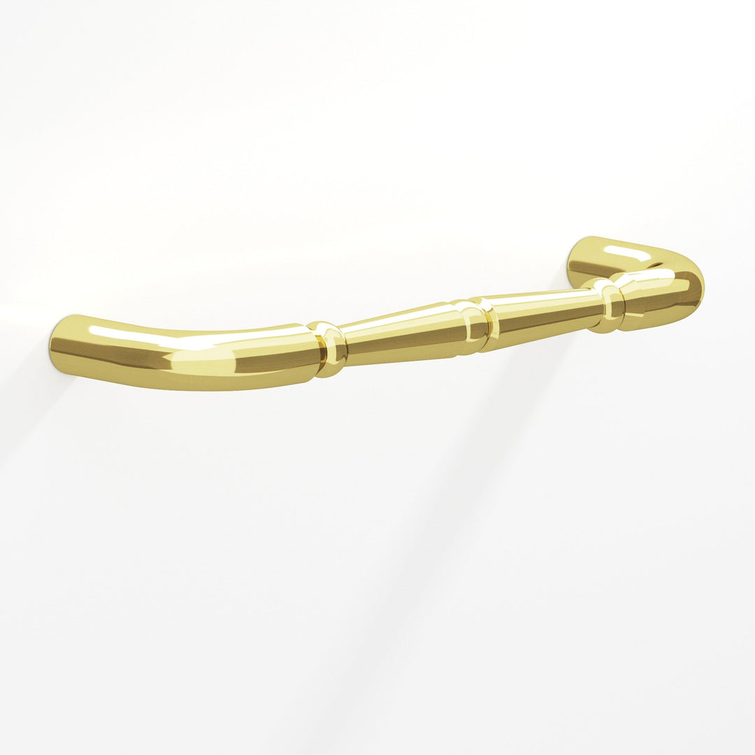 Colonial Bronze 250 Detailed wire Cabinet Pull with beads in Unlacquered Polished Brass