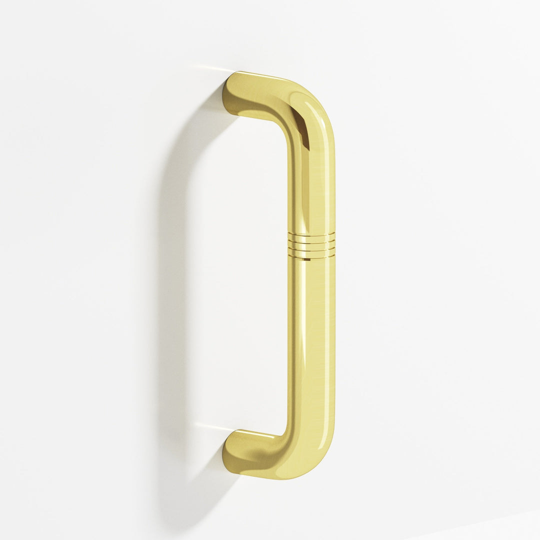 Colonial Bronze 858 Grooved wire Cabinet Pull in Unlacquered Polished Brass