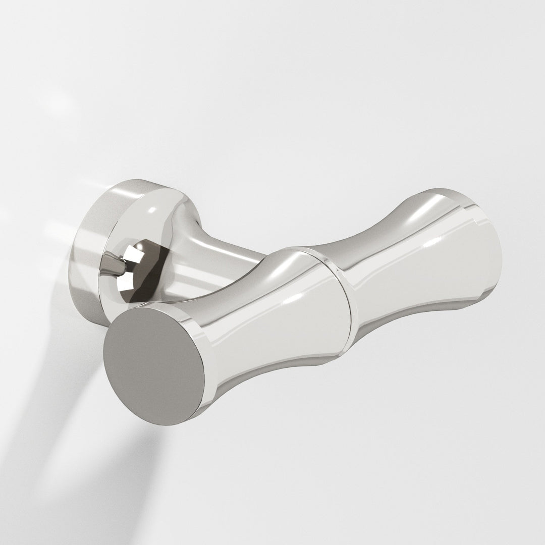 Colonial Bronze 283 Bamboo T Cabinet Knob with flared post in Polished Nickel