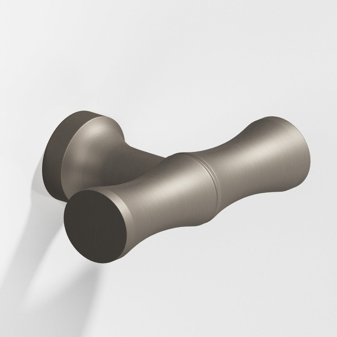 Colonial Bronze 283 Bamboo T Cabinet Knob with flared post in Matte Pewter