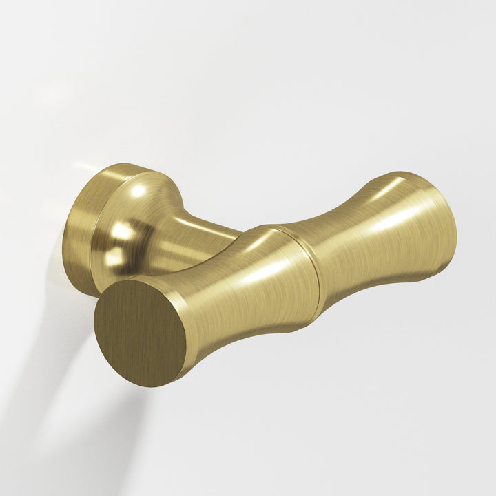Colonial Bronze 283 Bamboo T Cabinet Knob with flared post in Antique Brass
