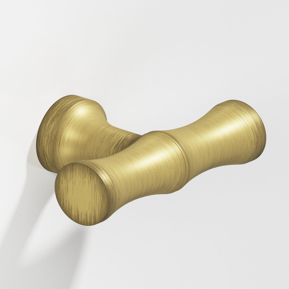 Colonial Bronze 283 Bamboo T Cabinet Knob with flared post in Matte Antique Satin Brass