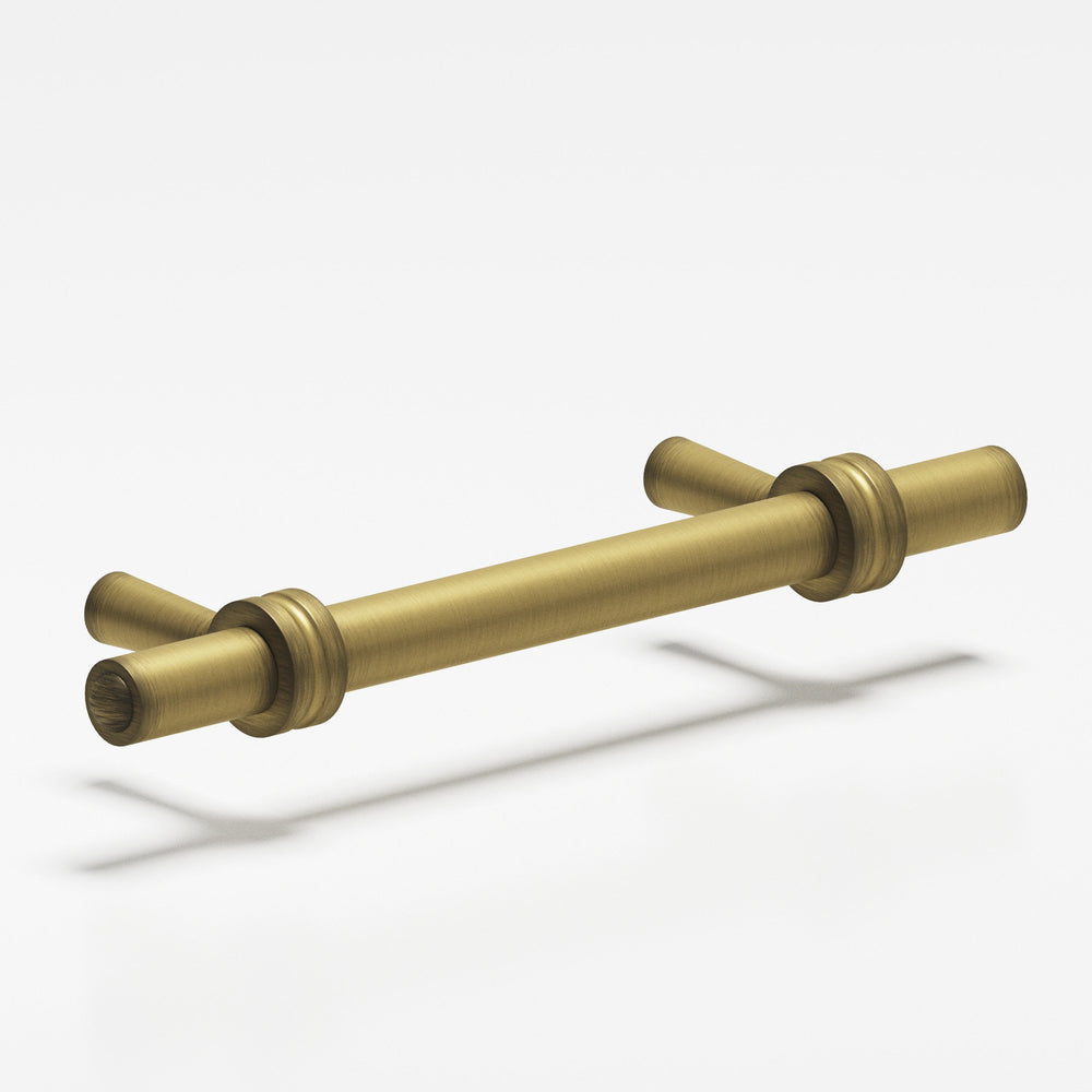 Colonial Bronze 310 Round collared Cabinet Pull with tapered posts in Matte Antique Satin Brass