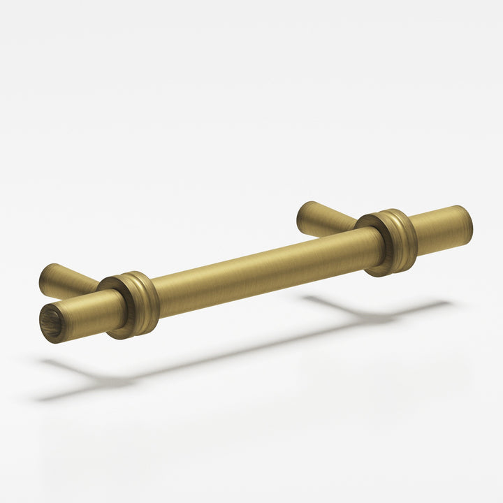 Colonial Bronze 310 Round collared Cabinet Pull with tapered posts in Matte Antique Satin Brass
