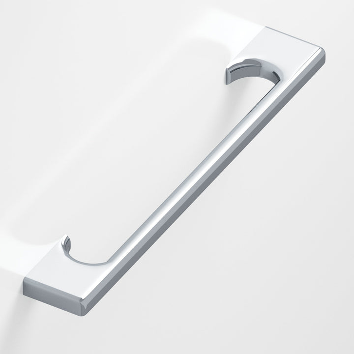 Colonial Bronze 3733 Rectangular Appliance Pull with radiused edges and rectangular scalloped legs in Polished Chrome