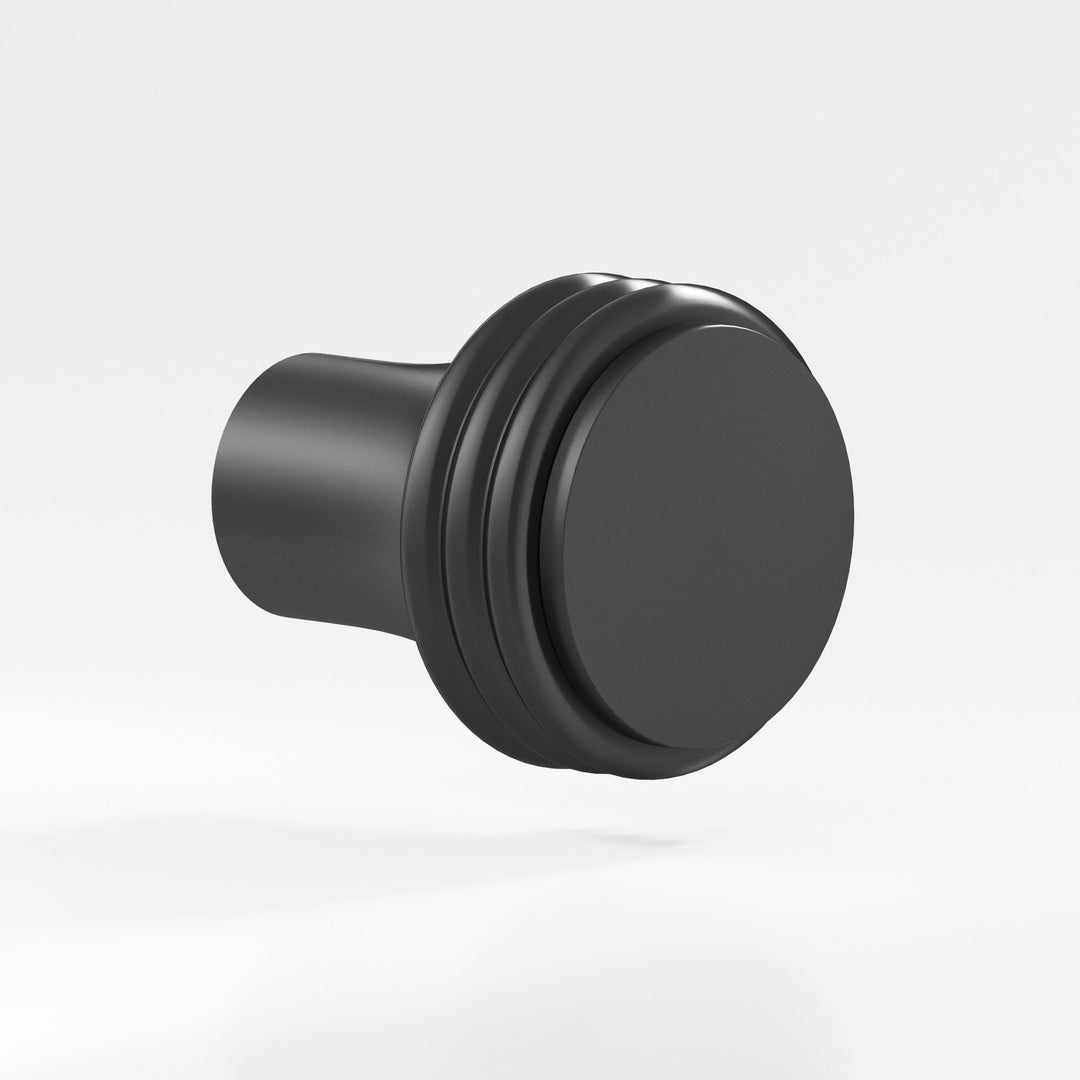 Colonial Bronze 377 Round Cabinet Knob in Matte Graphite