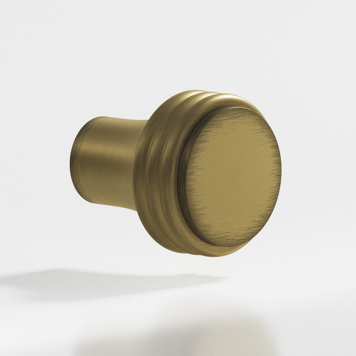 Colonial Bronze 376 Round Cabinet Knob in Matte Antique Satin Brass