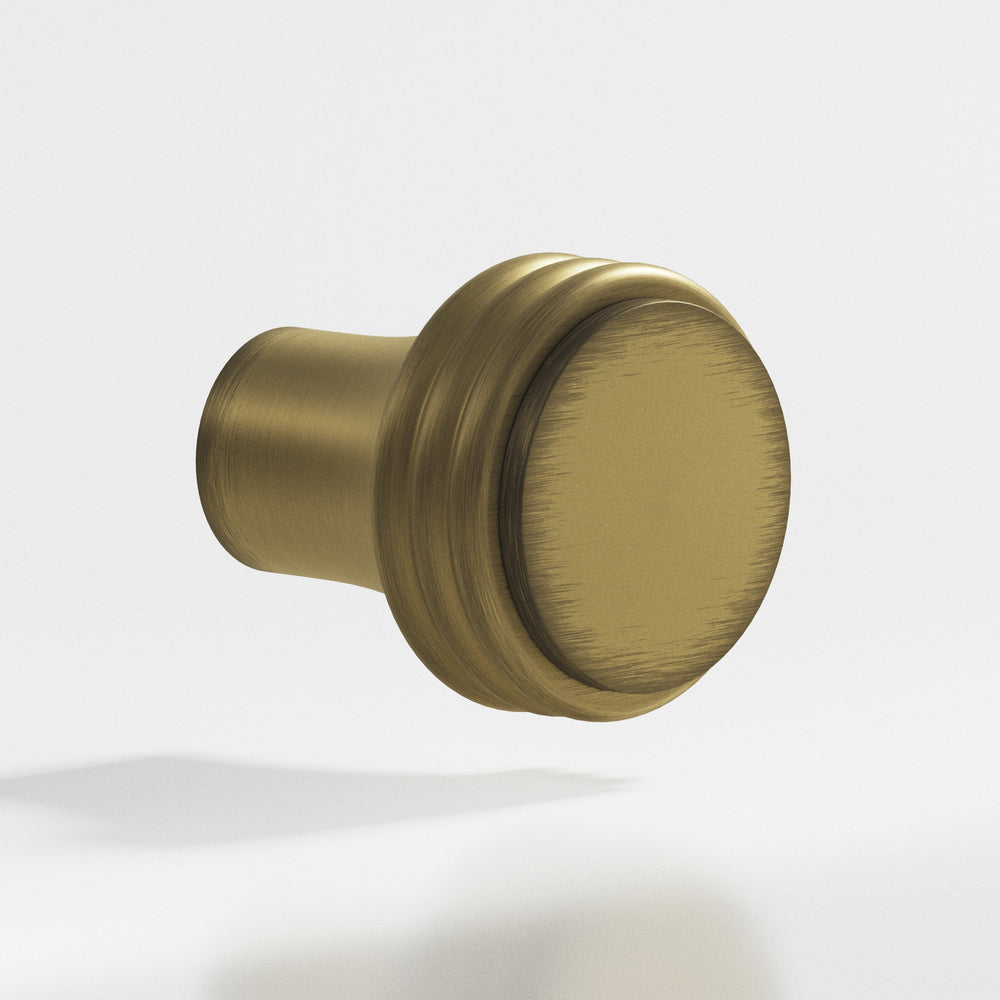 Colonial Bronze 377 Round Cabinet Knob in Matte Antique Satin Brass