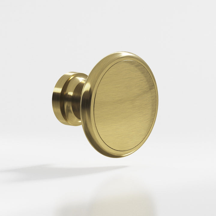 Colonial Bronze 378 Round Cabinet Knob in Antique Brass