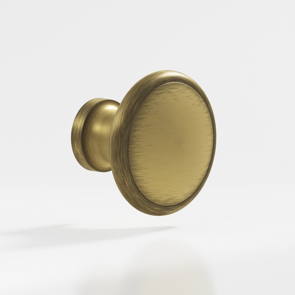 Colonial Bronze 378 Round Cabinet Knob in Matte Antique Satin Brass