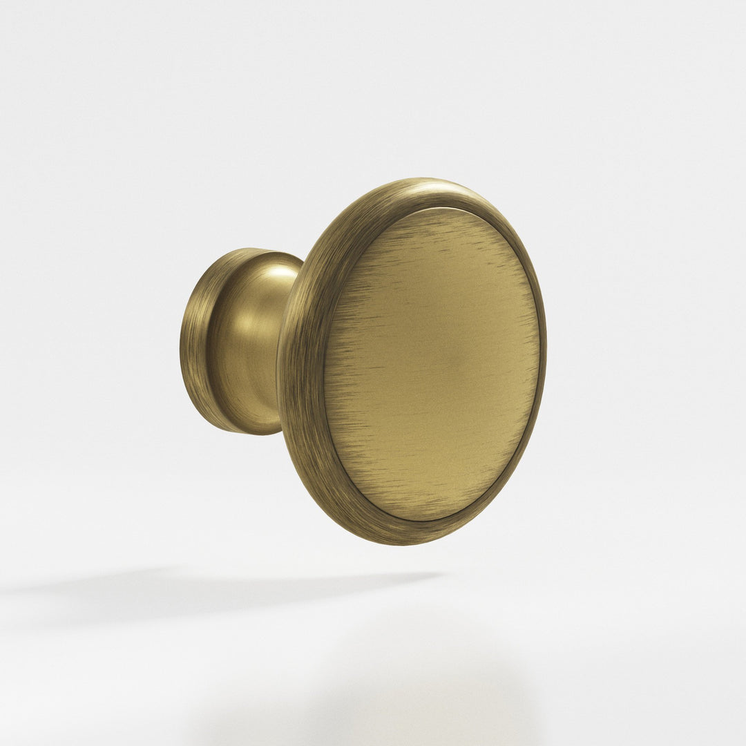 Colonial Bronze 378 Round Cabinet Knob in Matte Antique Satin Brass
