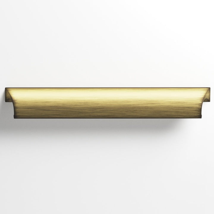 Colonial Bronze 420 Waterfall Cabinet Knob with scalloped ends in Matte Antique Satin Brass