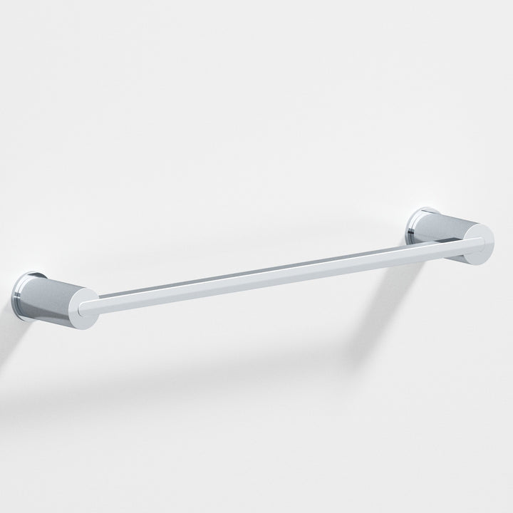 Colonial Bronze 43 Rectangular Towel Bar fully encapsulated by round posts in Polished Chrome