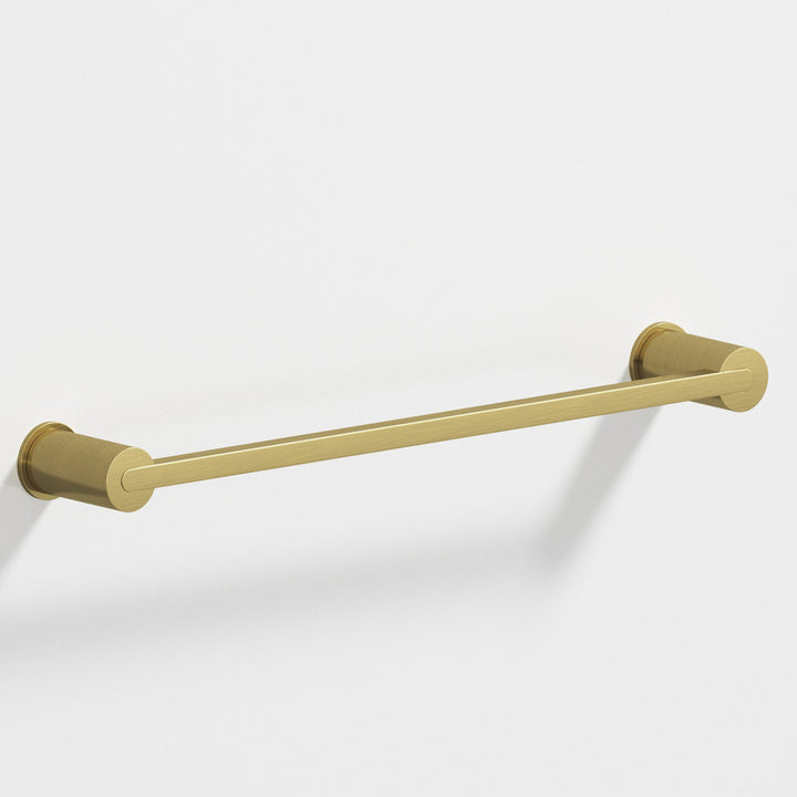 Colonial Bronze 43 Rectangular Towel Bar fully encapsulated by round posts in Antique Brass